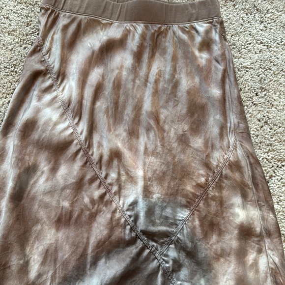 ATM Anthony Thomas Melillo Lavender Mushroom Tie Dye Silk Pull On Skirt - Picture 3 of 4